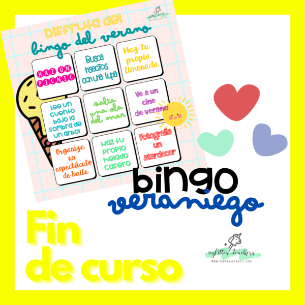Recurso Bingo de recomendaciones veraniegas Sandra Alguacil
