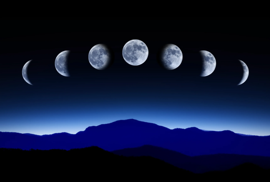 La luna y sus fases lunares
